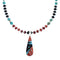 Native American Multicolor Inlay And Sterling Silver Bead Necklace Set JX125543